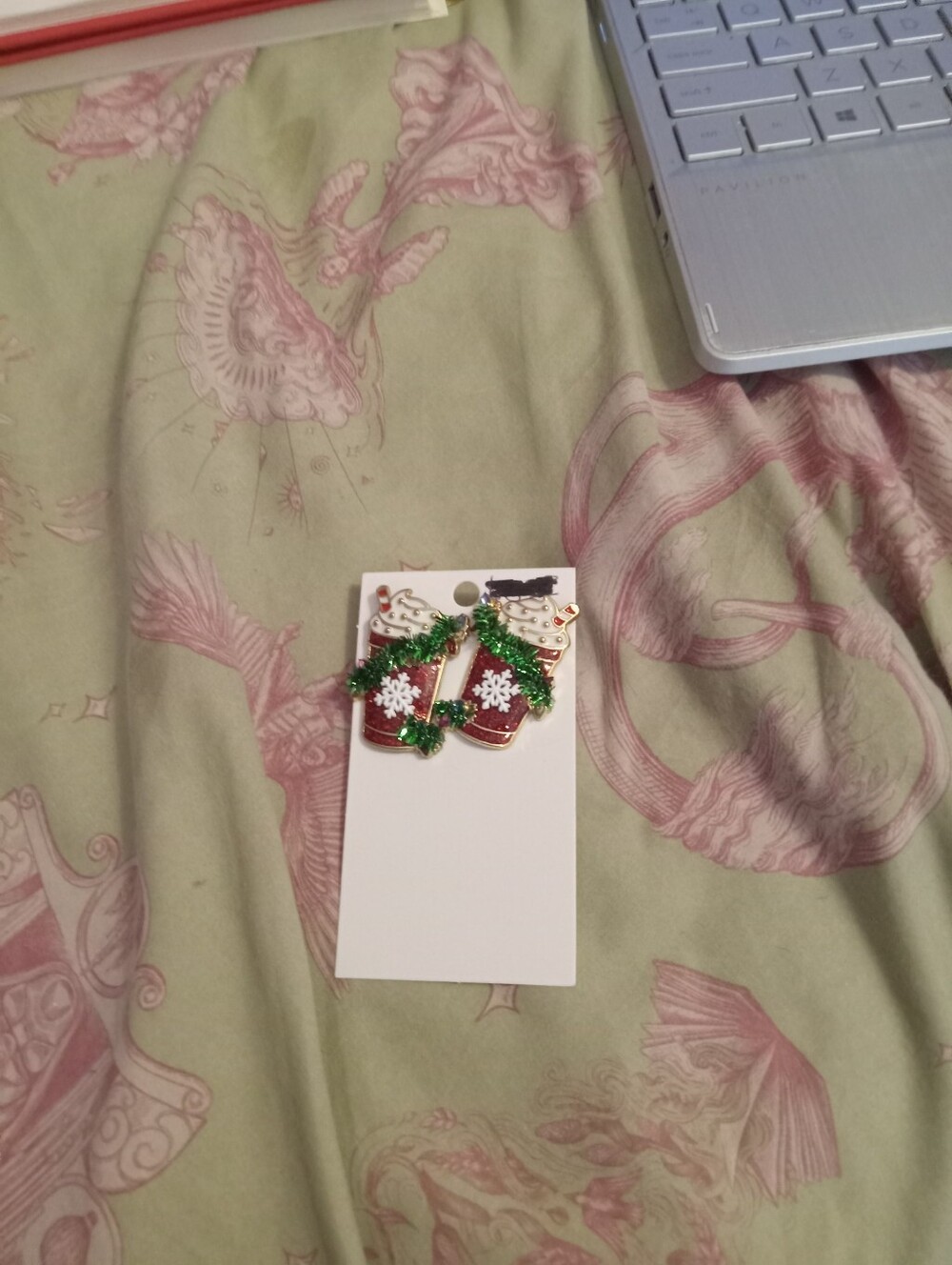 Women's Holiday Christmas Coffee Earrings
